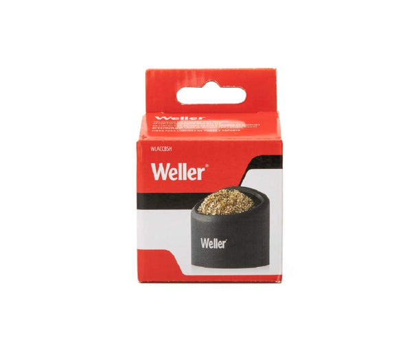 Weller Soldering Brass Sponge Tip Cleaner with Silicone Holder - WLACCBSH-02
