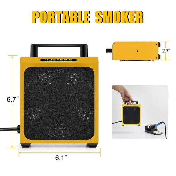 Solder Fume Extractor Smoke Absorber Remover Smoke Prevention Absorber DIY Working Fan for Soldering Station (6.7"*6.1"*2.7")