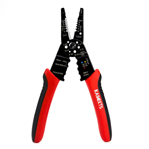 KAIWEETS Wire Stripper 10-22 AWG Wire Splicer Cable Stripper Multipurpose Wire Stripping Tool Electrical Wire Pliers with Screw Cutter