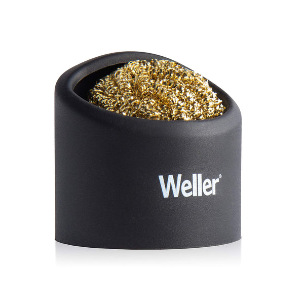 Weller Soldering Brass Sponge Tip Cleaner with Silicone Holder - WLACCBSH-02