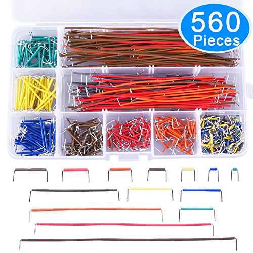 AUSTOR 560 Pieces Jumper Wire Kit 14 Lengths Assorted Preformed Breadboard Jumper Wire with Free Box