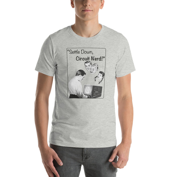 Settle Down Circuit Nerd - Vintage Unisex t-shirt